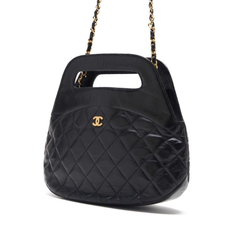 CHANEL CHANEL Matrasse Pushlock 2WAY Chain Shoulder Black Shoulder Bag Mini Shoulder Bag Bag Hybrid ? Ship? Ladies Online