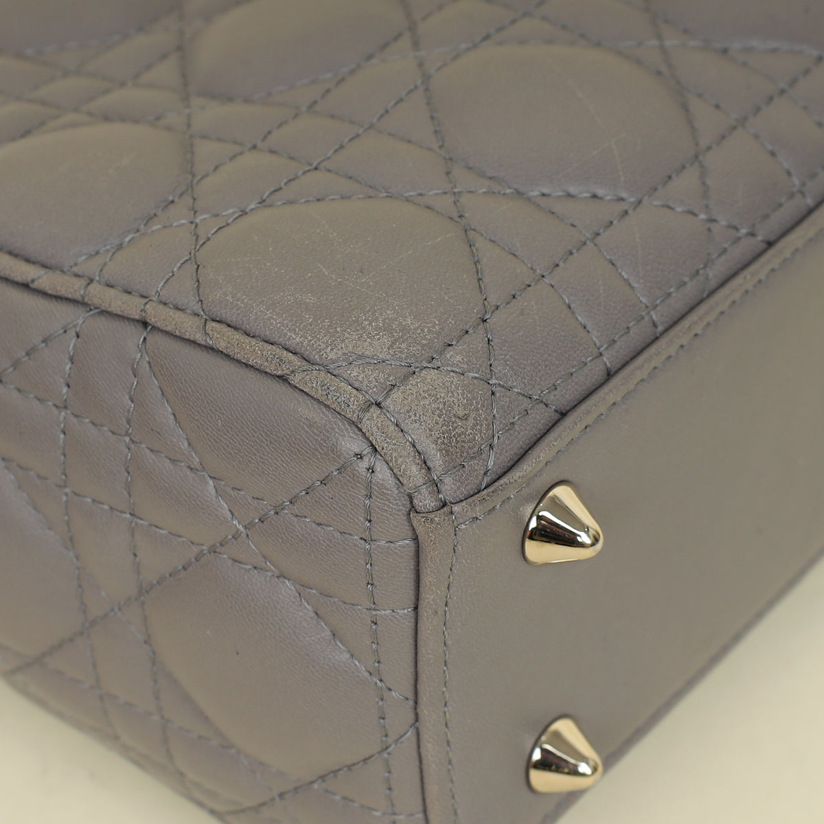 Christian Dior Gray My ABCDior Lady Dior Small Bag