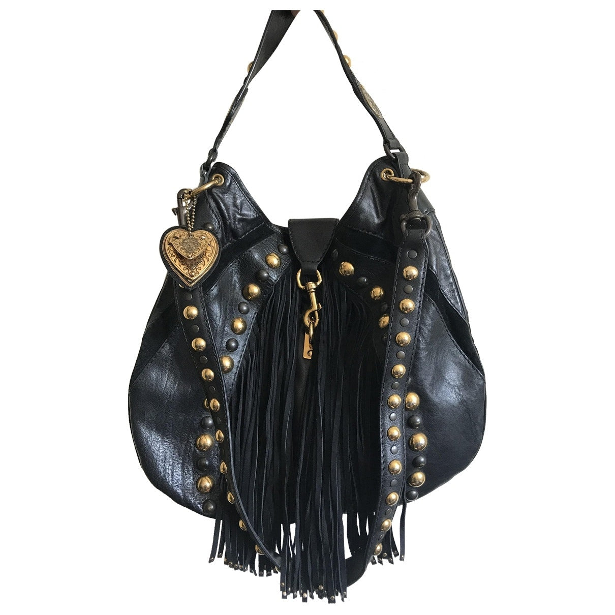 Gucci black leather handbag