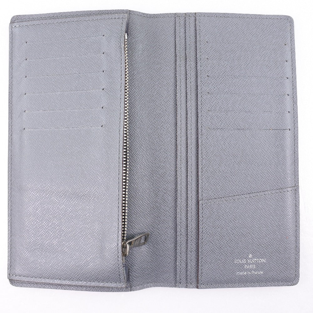 LOUIS VUITTON Long Wallet Purse M32653 Taiga gray Portefeuille Brazza mens