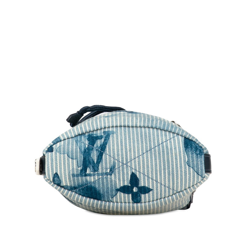 Louis Vuitton Monogram Water Sac Maran Messenger Bag Shoulder Bag M57830 Blue Navy Cotton Linen LOUIS VUITTON