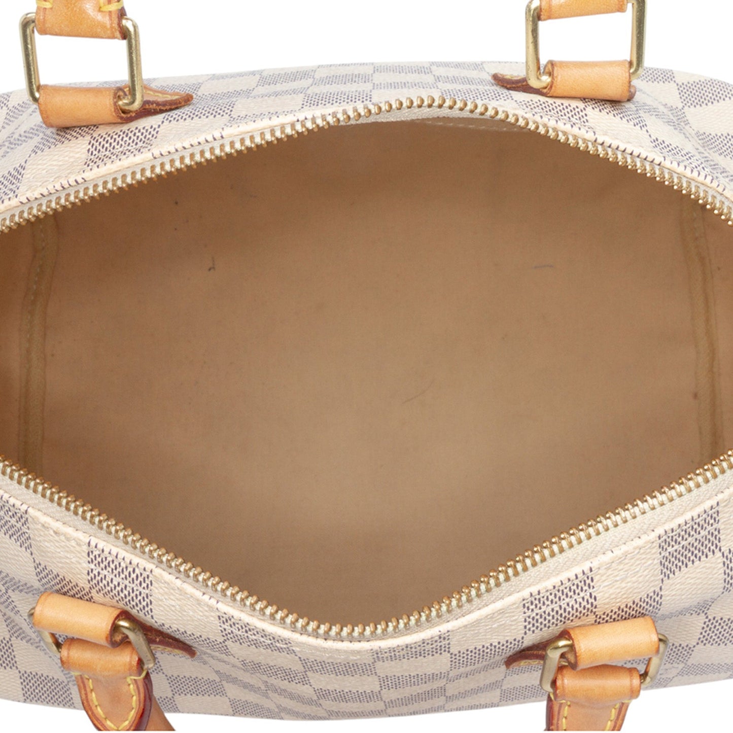 White Louis Vuitton Damier Azur Speedy 30 Boston Bag