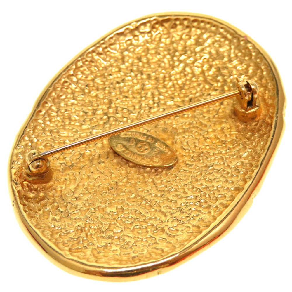CHANEL Brooch metal gold Crown COCO Mark Vintage Women