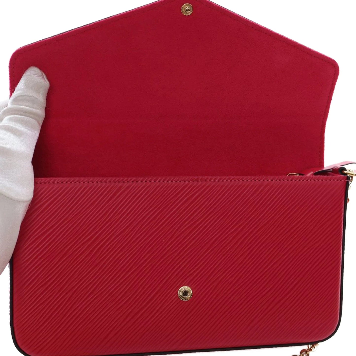 Pink Louis Vuitton Epi Pochette Felicie Patchwork Crossbody Bag