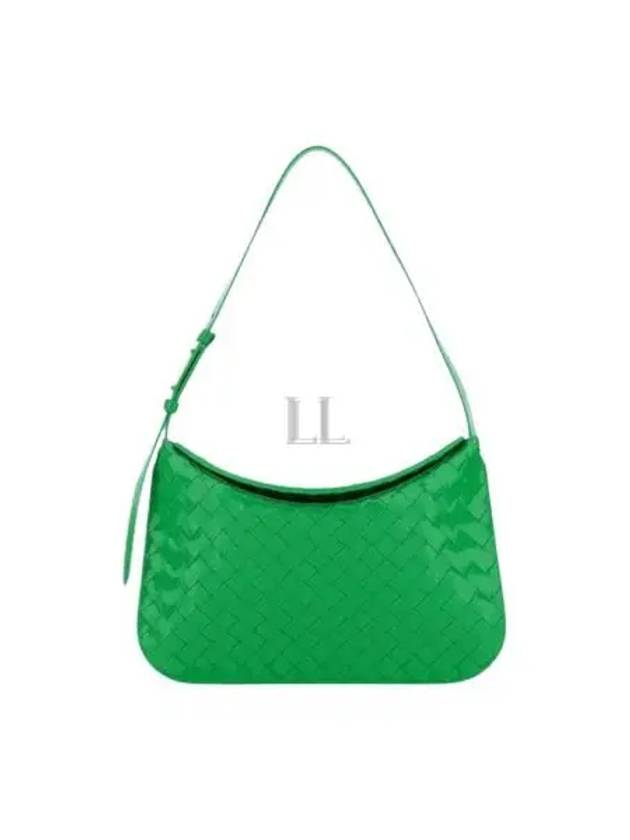 Luxury Bottega Veneta Intrecciato Flap Shoulder Bag Parakeet