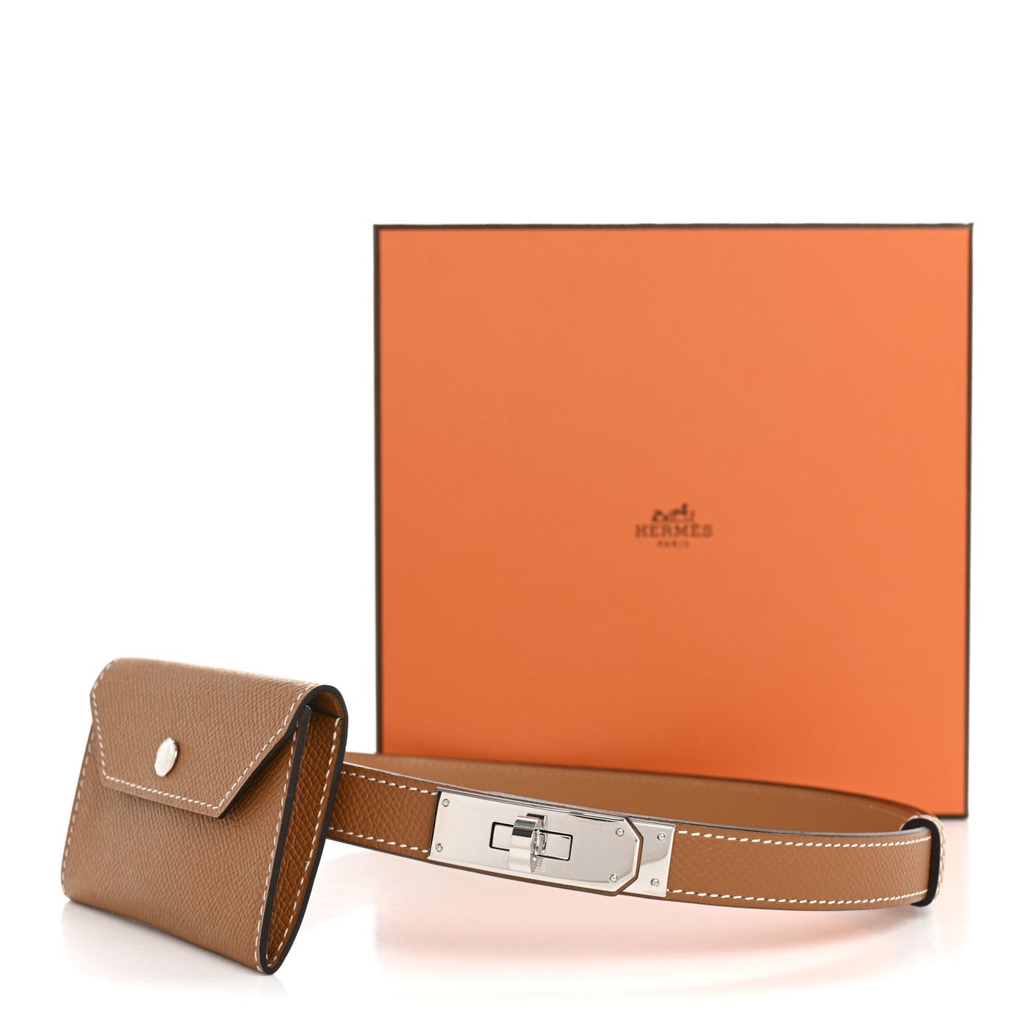 Hermes Epsom Kelly Pocket Belt Gold