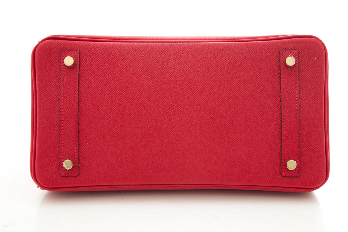 HermesRouge Casaque Epsom Leather Birkin 30 CM