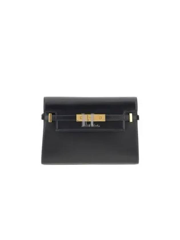 Luxury Saint Laurent Trending 2025 Manhattan Small Shoulder Bag Leather Black