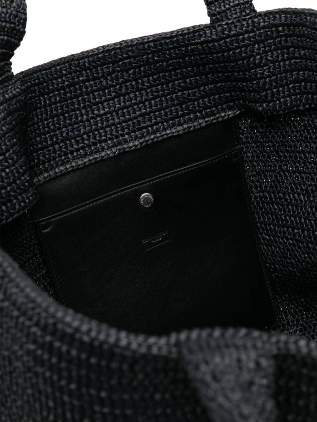 Luxury Saint Laurent Trending 2025 Raffia Tote Bag Black
