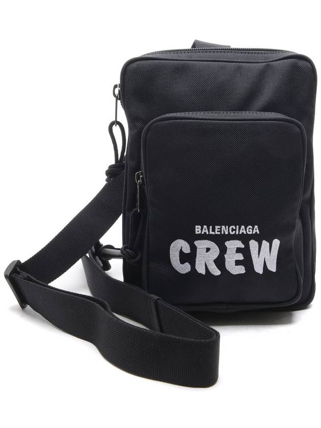 Luxury Balenciaga Trending 2026 Explorer Logo Cross Bag Black