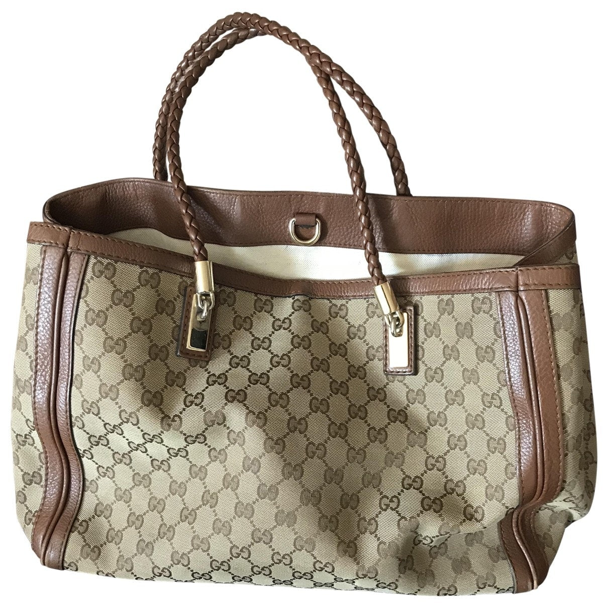 Gucci beige cloth handbag