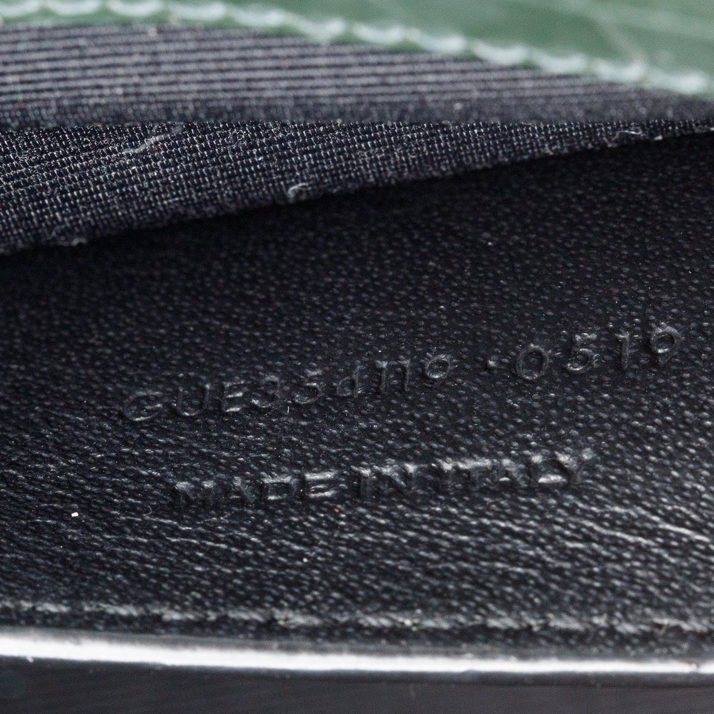 Saint Laurent Green Crocodile-Embossed Leather Medium Classic Monogram Kate Tassel Chain Bag