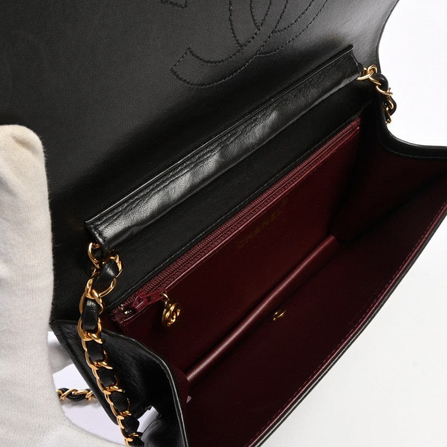 Chanel Chain Shoulder Bag Lambskin Black
