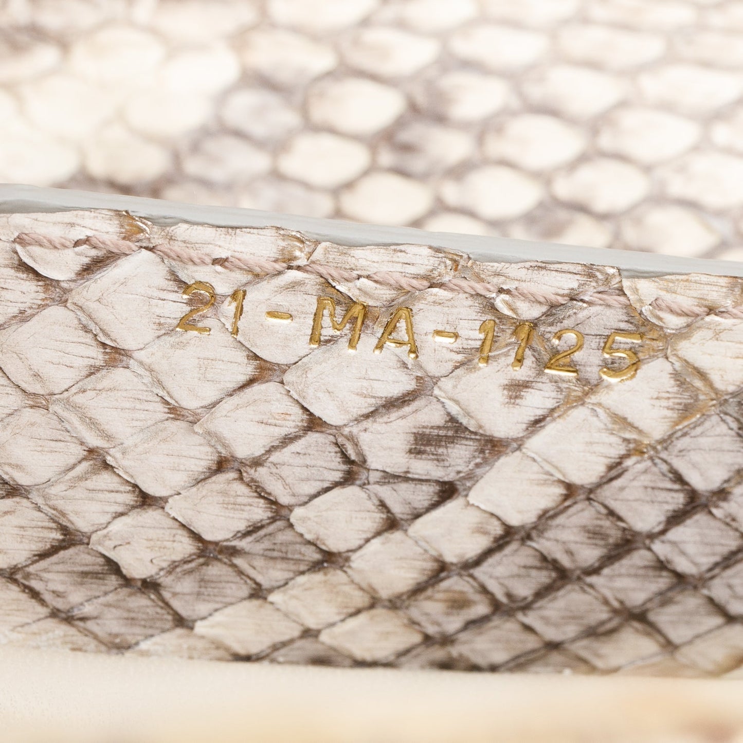 Christian Dior Gold Royal Python Medium Lady Dior Bag