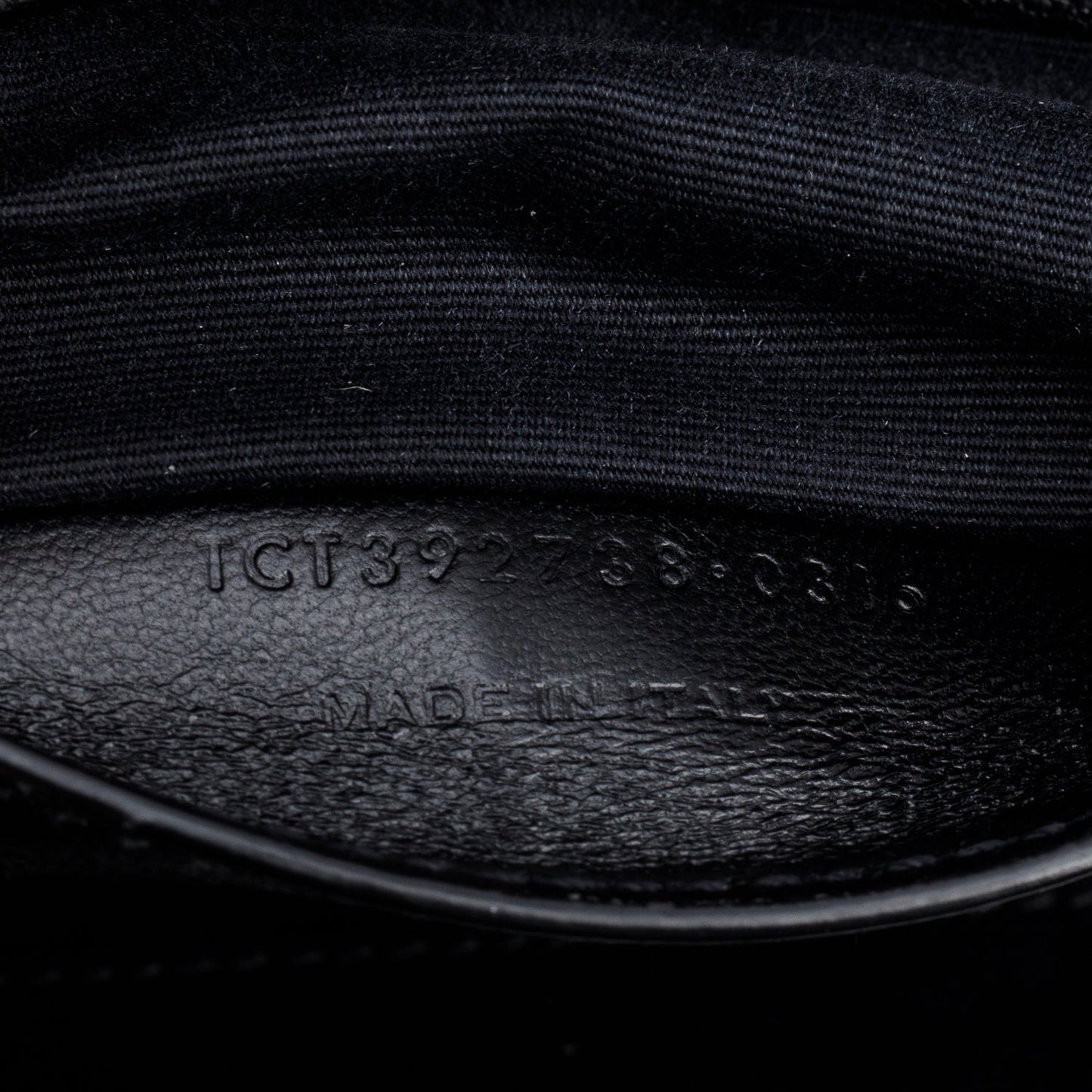 Saint Laurent Black Leather Large Chevron College Bag