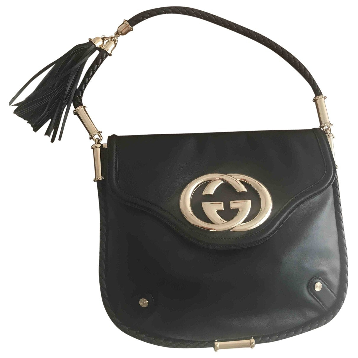 Gucci black leather handbag