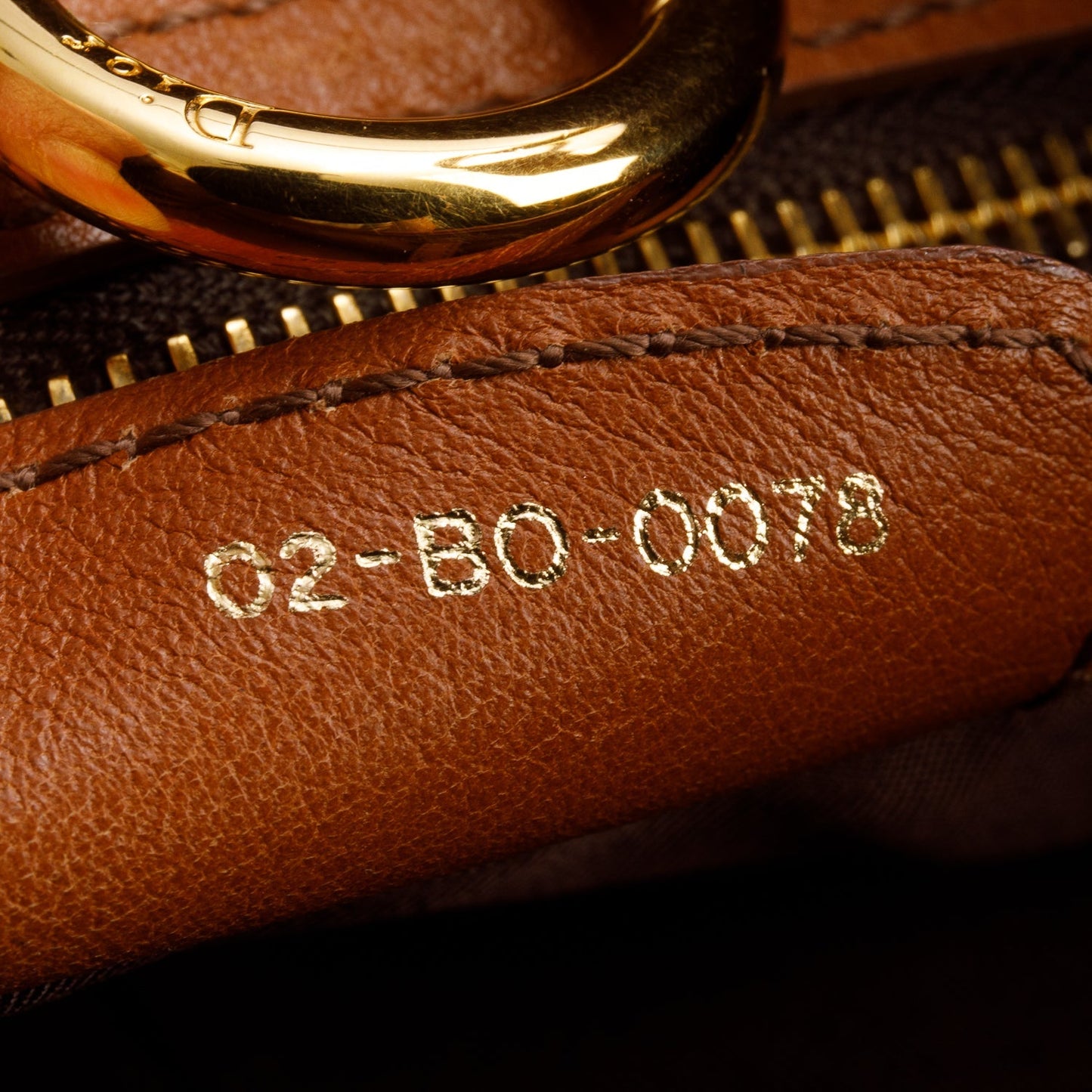 Christian Dior Brown Leather Brandy 61 Hobo