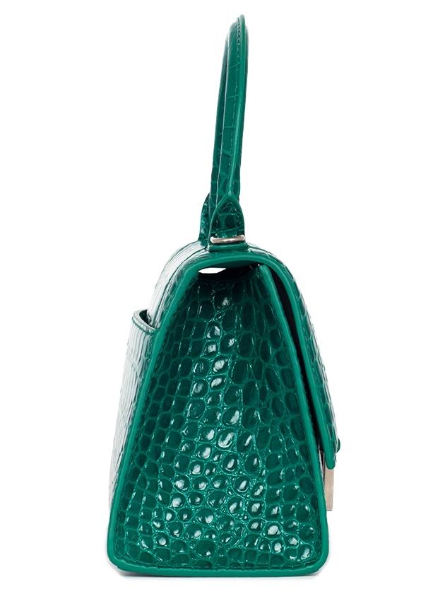 Luxury Balenciaga Trending 2026 Hourglass Crocodile Small Tote Bag Green