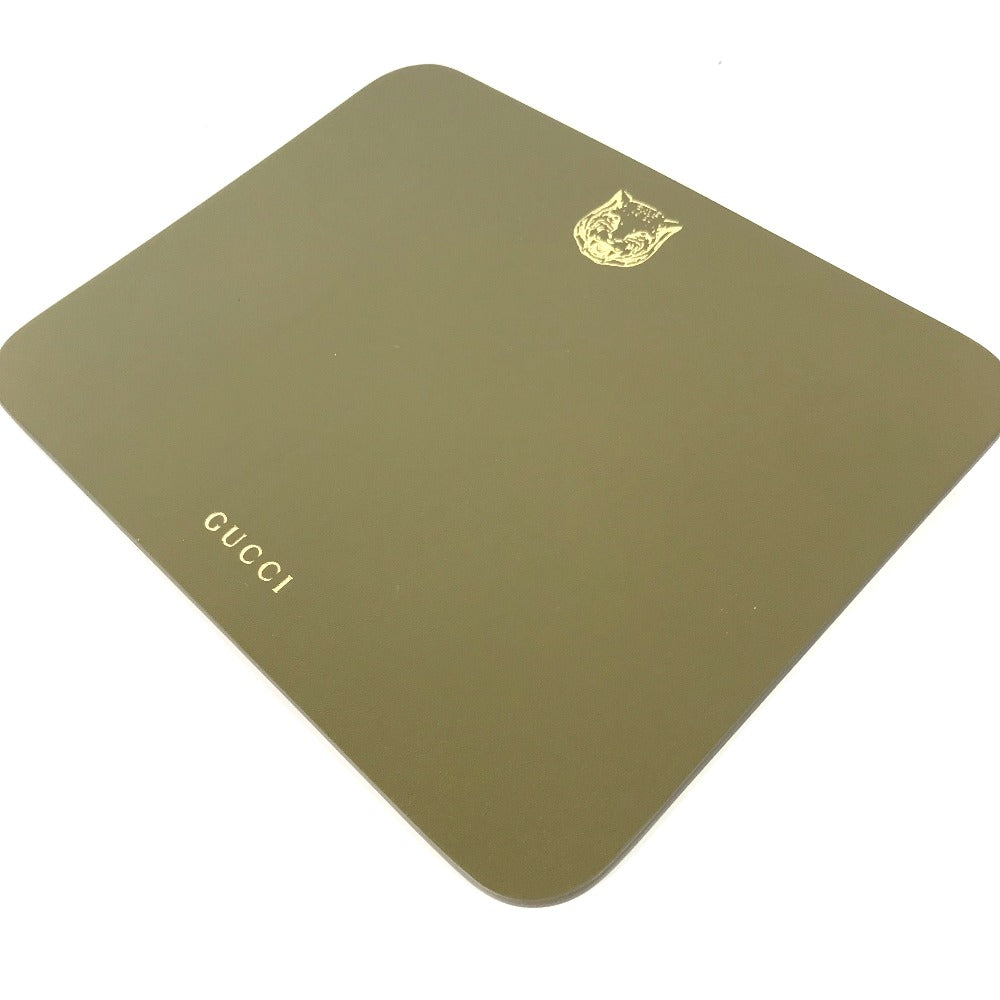 GUCCI Other miscellaneous goods leather khaki PC personal computer interior tiger mouse pad mens