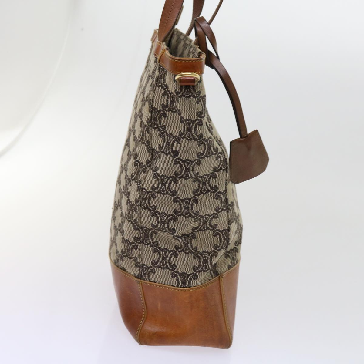 Luxury CELINE Macadam Canvas Tote Bag Beige 63249
