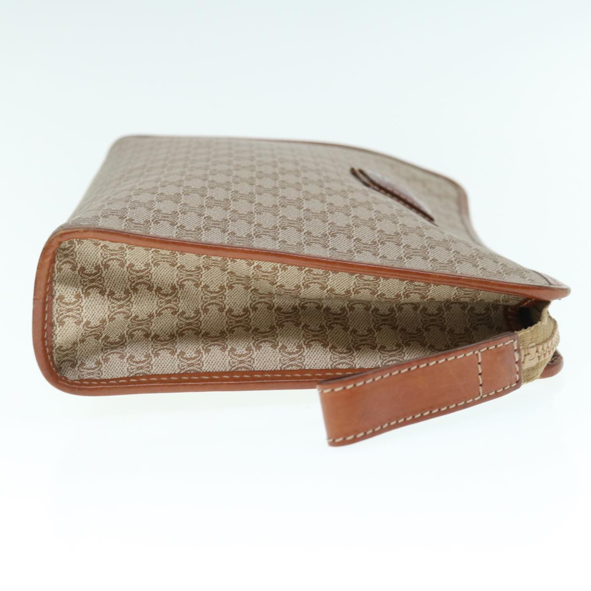 Luxury CELINE Macadam Canvas Clutch Bag Beige 63618