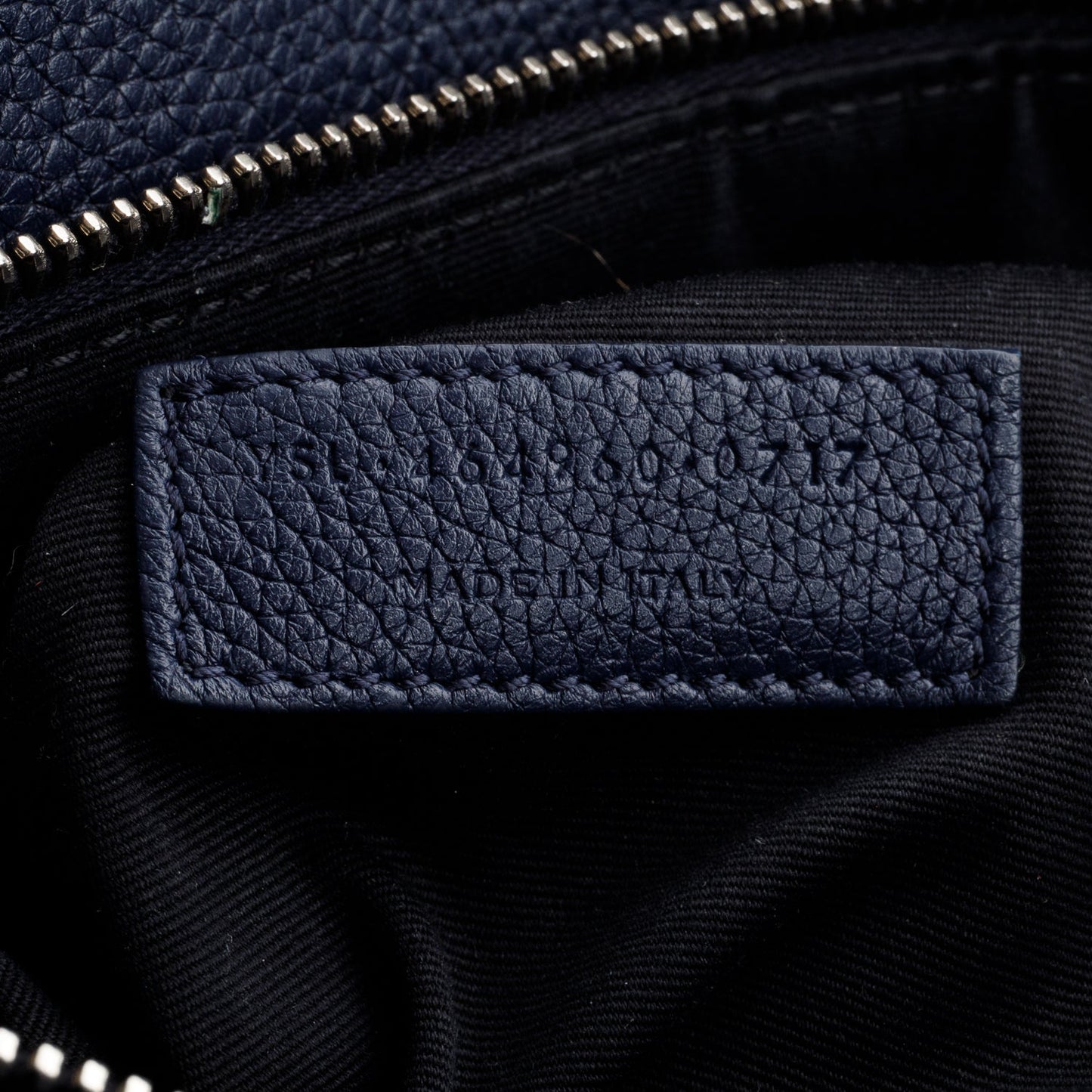 Saint Laurent Navy Supple Grained Leather Small Sac De Jour