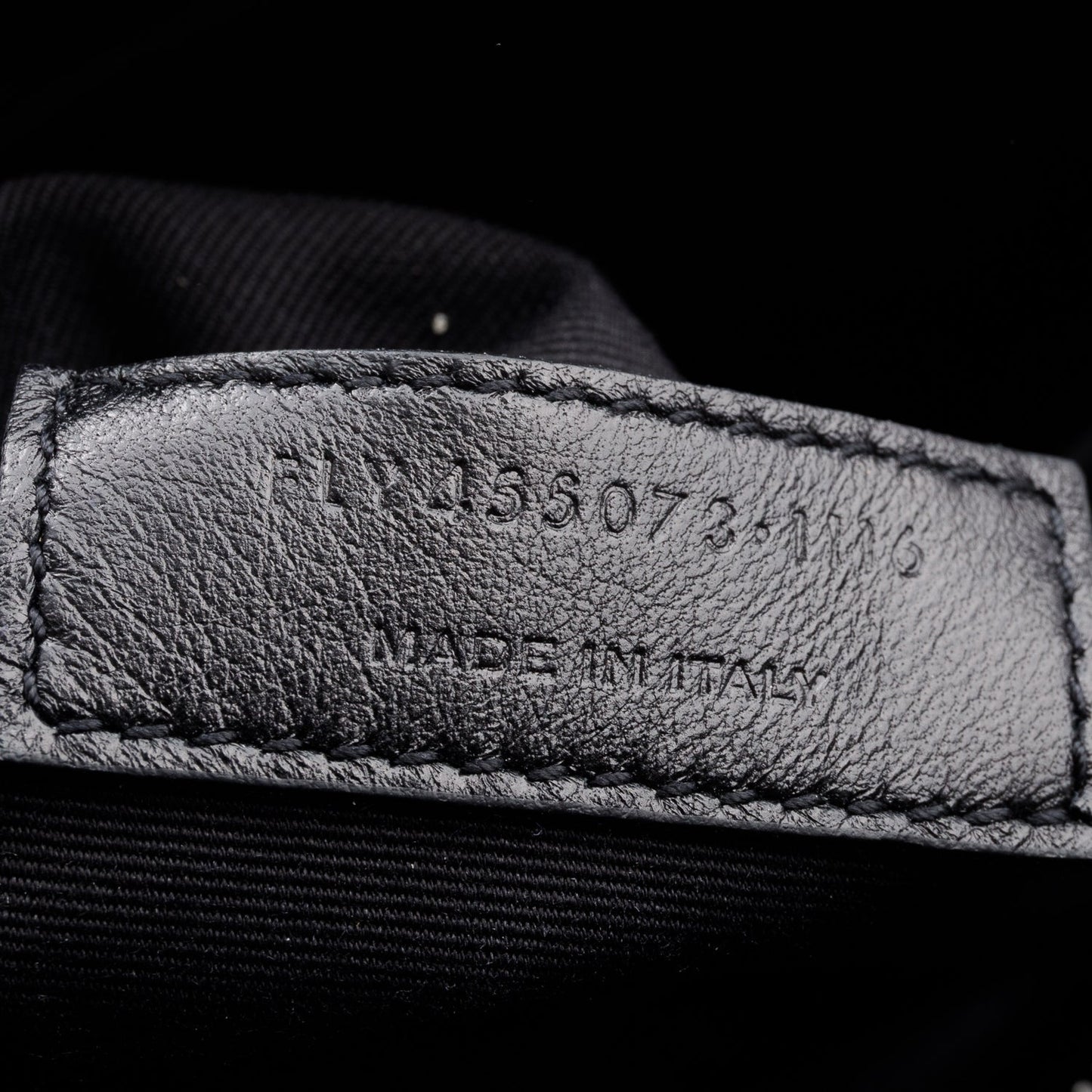Saint Laurent Black Croc Embossed Zip Messenger Bag