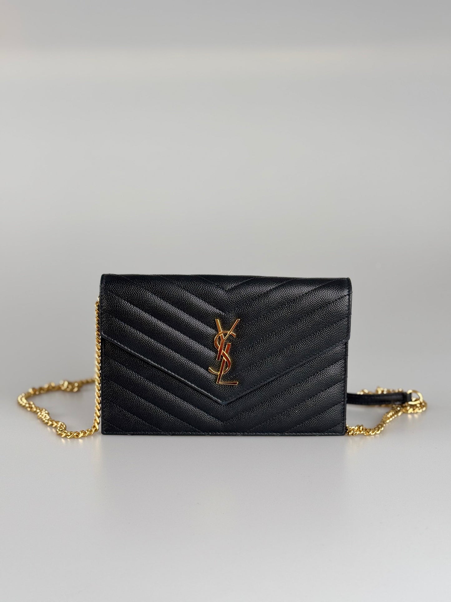 Saint Laurent YSL Chain Wallet Monogram Nero Wallet On A Chain bag