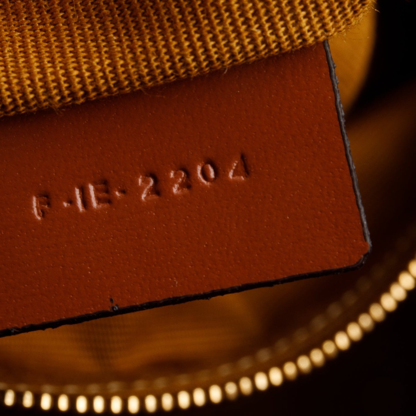 Celine 2024 Tan Shiny Calfskin Leather Lock Toiletry Pouch
