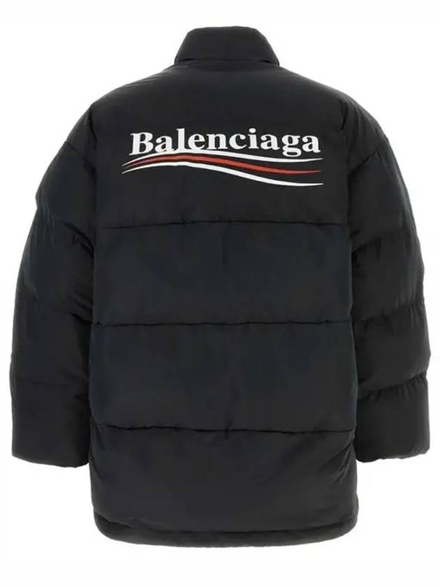 Luxury Balenciaga Trending 2026 Political Wave Logo Padding Black