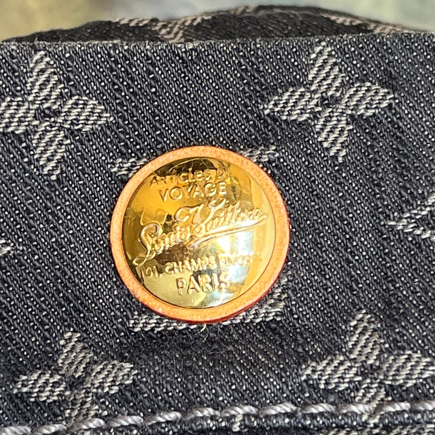 LOUIS VUITTON Daily PM Black Denim Monogram Denim Bag