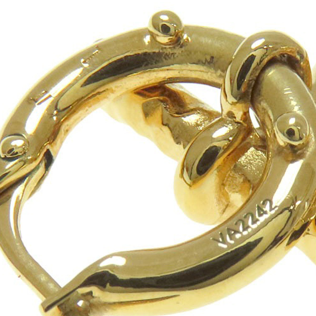 LOUIS VUITTON Pierce M00613 metallic gold Bookle Dreille Baby Louise Women