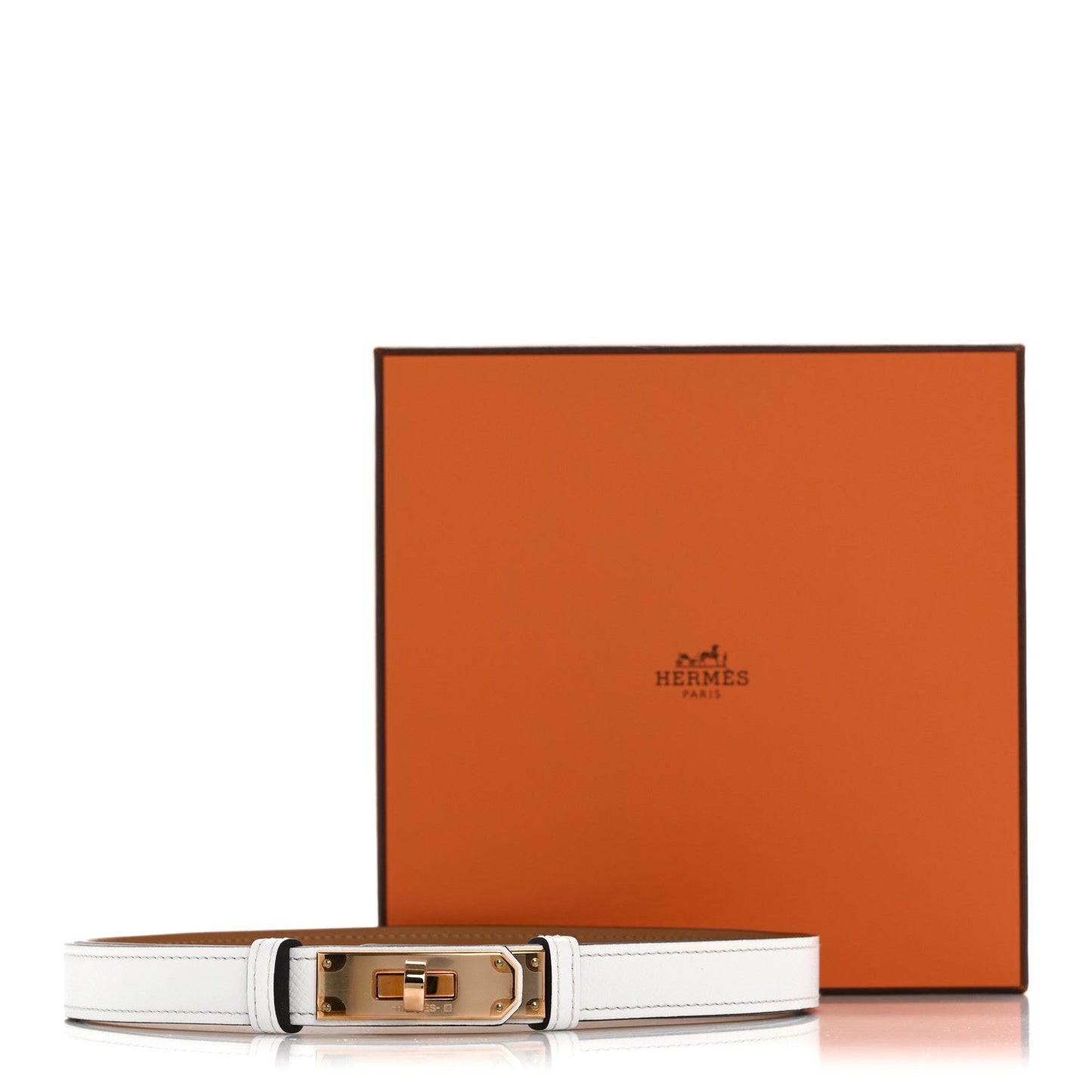 Hermes Epsom Kelly Belt White