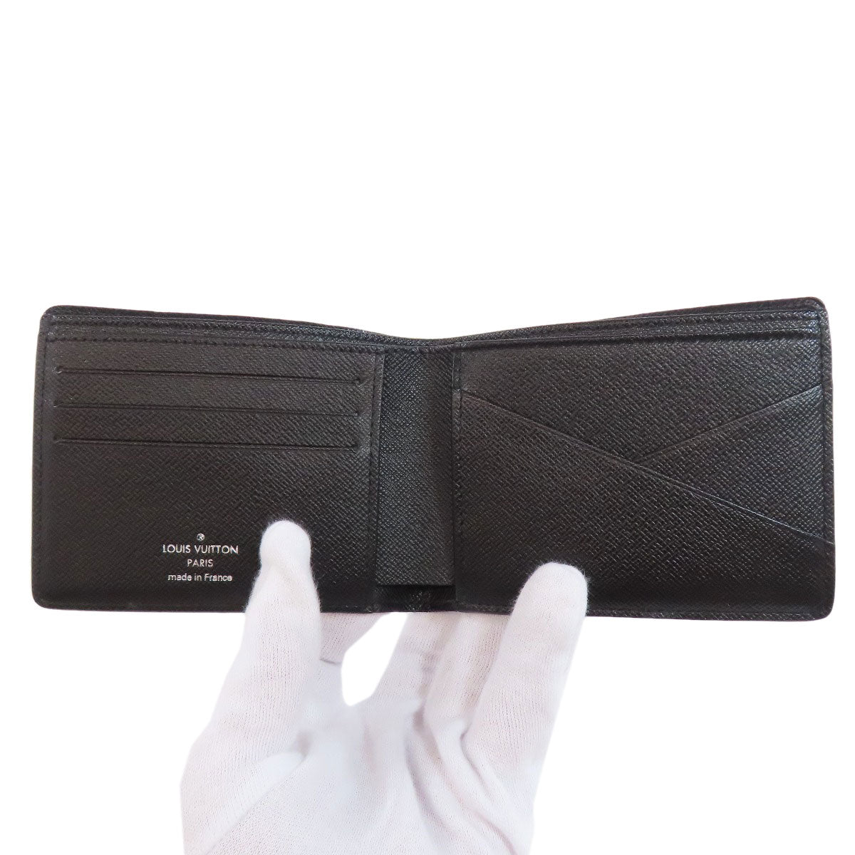 LOUIS VUITTON Bifold Wallet N62663 Damier canvas black Portefeuille Women