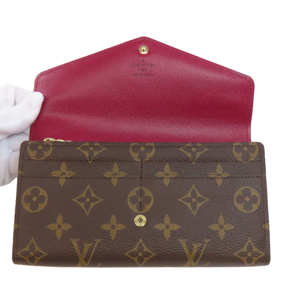 LOUIS VUITTON Long Wallet Purse M62234 Monogram canvas Brown Portefeuille Sara Women