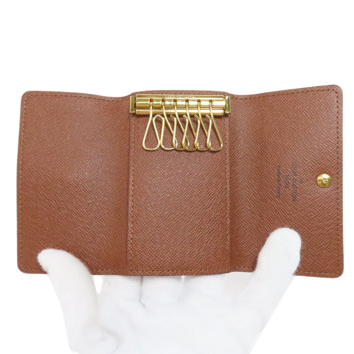LOUIS VUITTON Key case Key holder M62630 Monogram canvas Brown Multicles6 Women(Unisex)