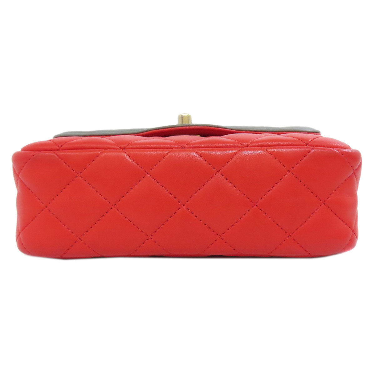 CHANEL Shoulder Bag lambskin Red ChainShoulder COCO Mark Gold Metal