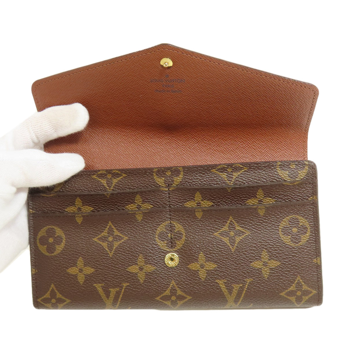 LOUIS VUITTON Long Wallet Purse M60531 Monogram canvas Brown Portefeuille Sarah Women
