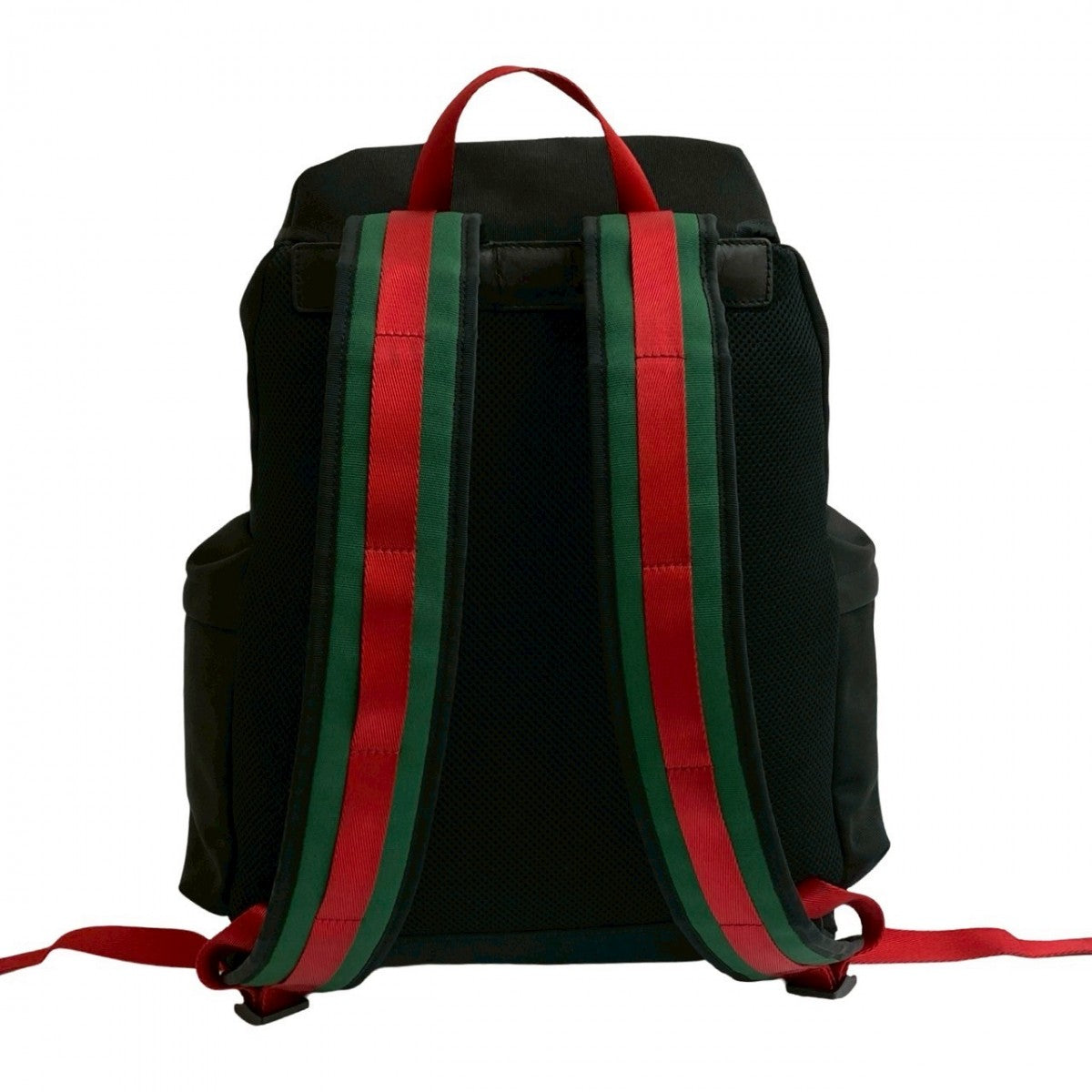 GUCCI Backpack leather black Sherry line Taiga head