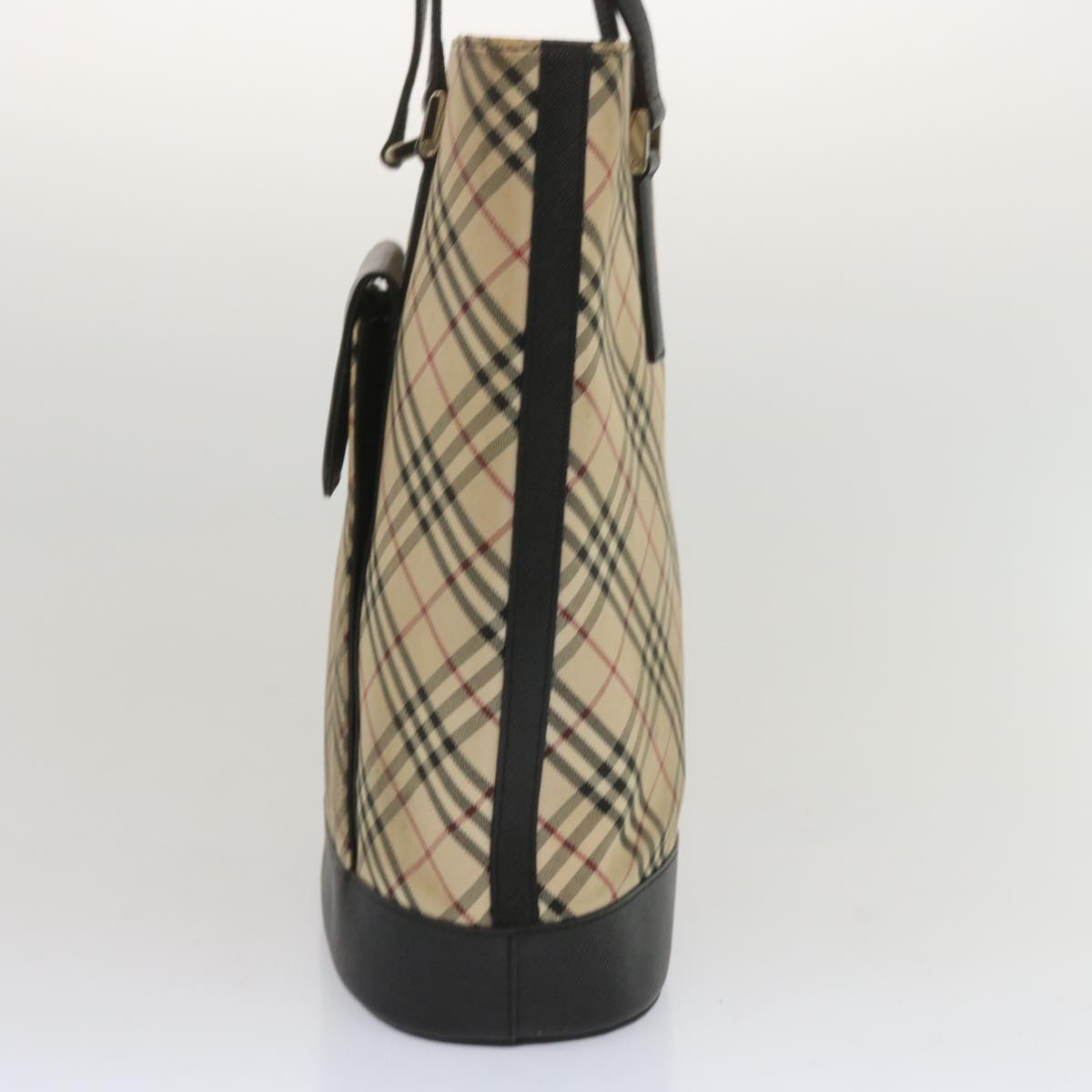 Luxury Burberry Nova Check Shoulder Bag Canvas Beige Auth 67237