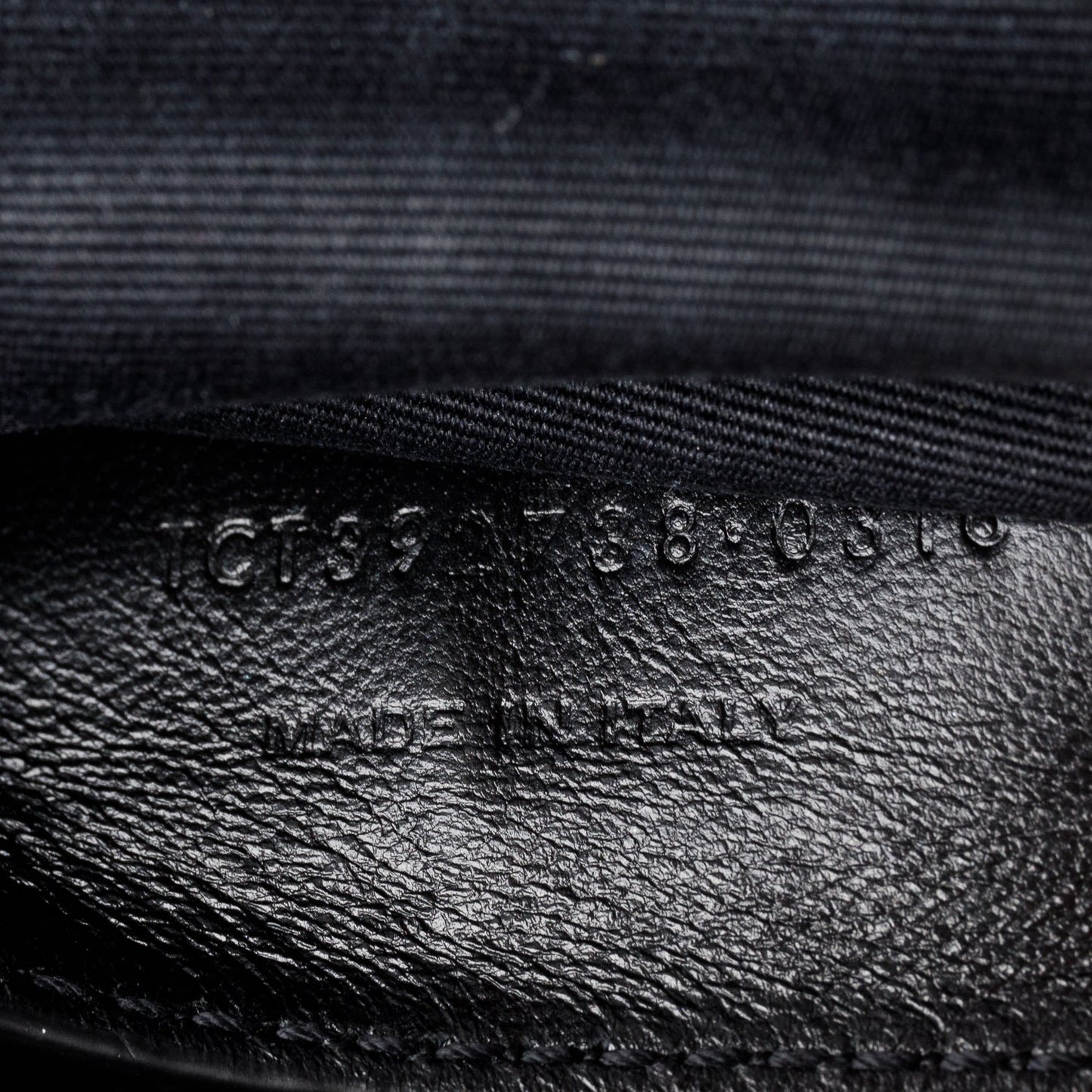 Saint Laurent Black Leather Large Chevron College Bag