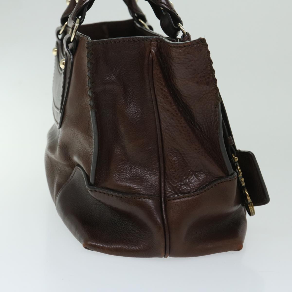 Luxury CELINE Hand Bag Leather Brown 68027