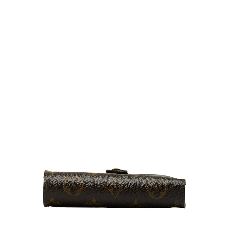 Louis Vuitton Monogram Vienna Double Fold Wallet M61663 Brown PVC Leather Louis Vuitton