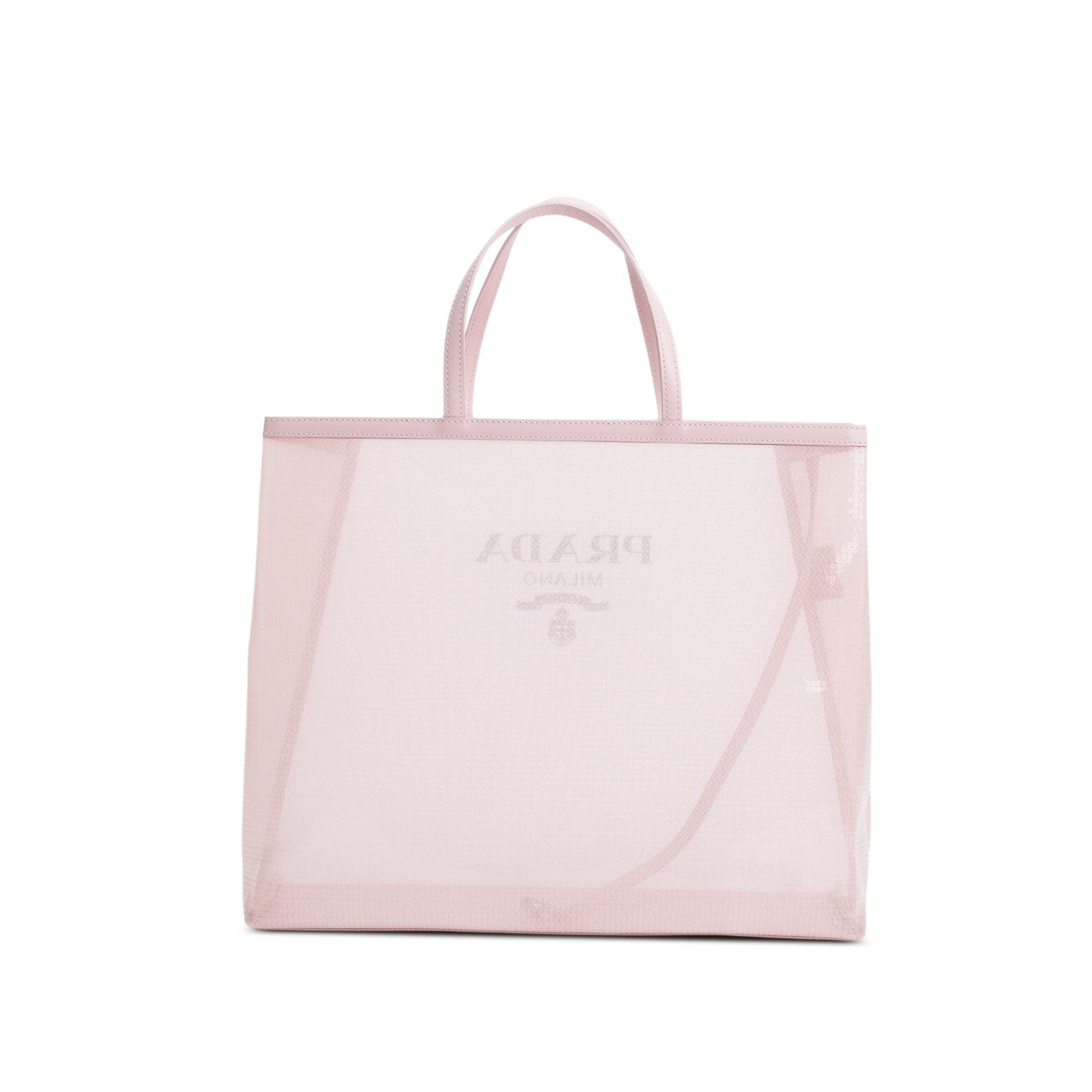Prada Pink Sequin Mesh Large Tote Bag