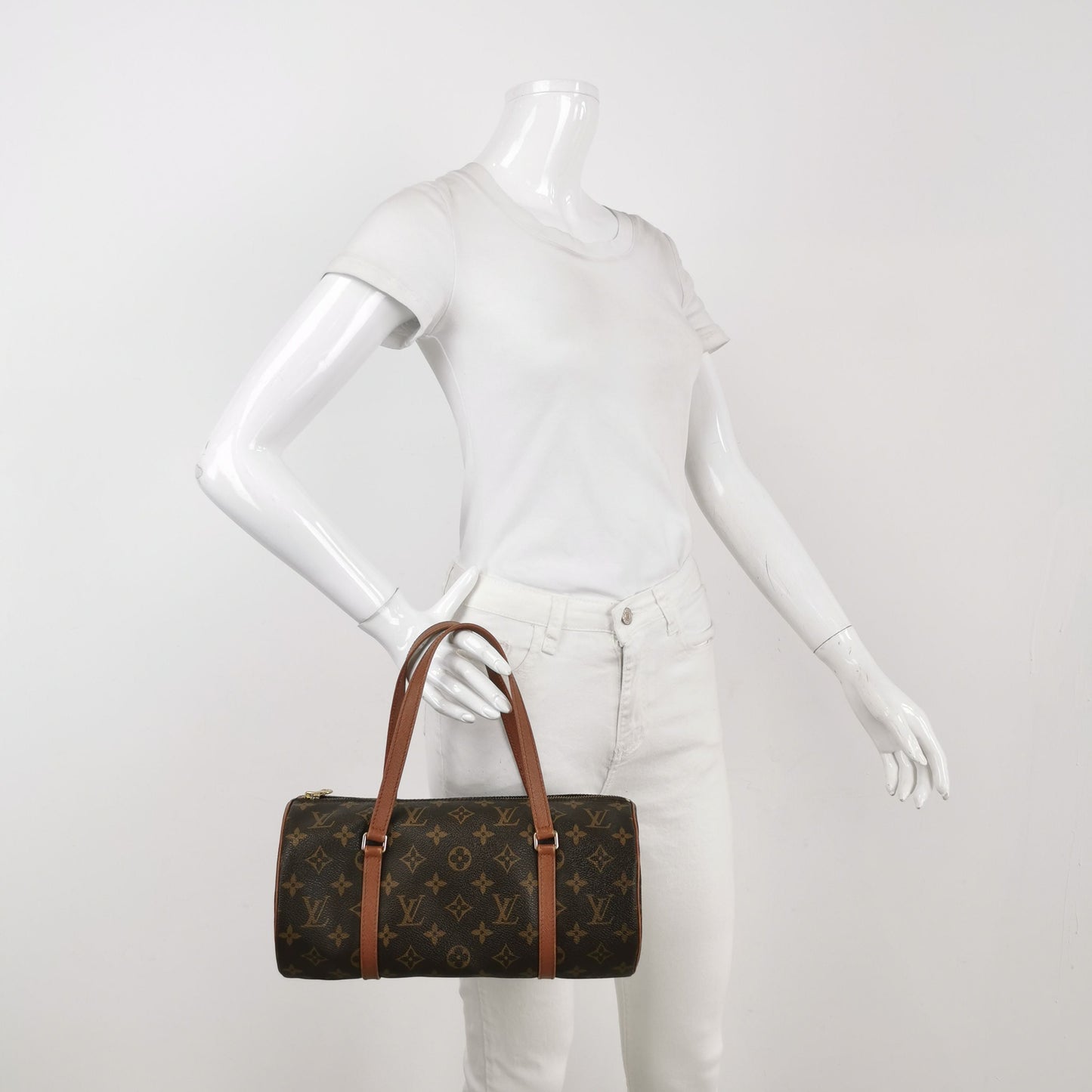 Louis Vuitton Papillon Large Monogram Canvas Cylinder Handbag 047852900238