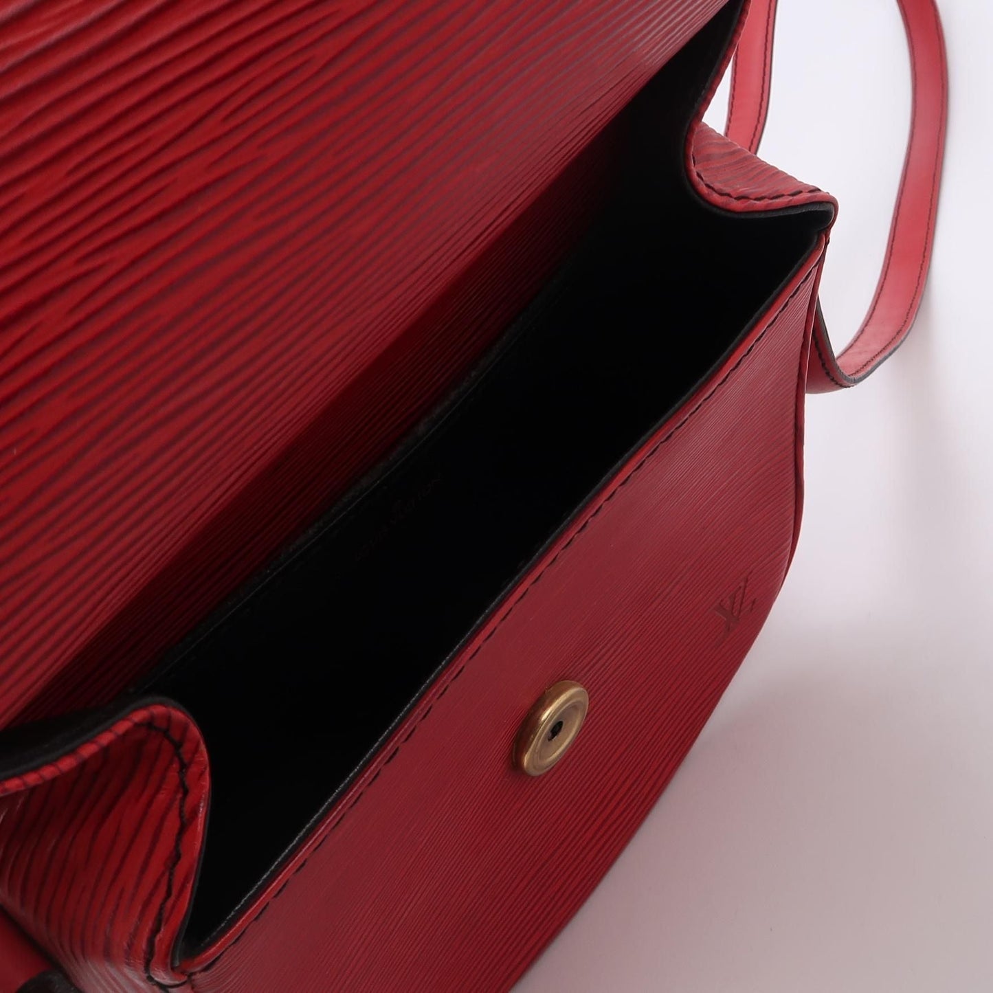 Louis Vuitton Saint Cloud Calfskin Wave Shield Buckle Crossbody Bag 24122778998235