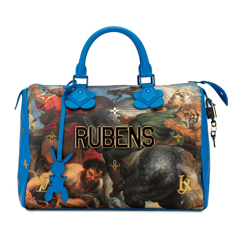 Louis Vuitton Monogram Celti Musters Collection 2017 Limited Speedy 30 Boston Bag M43305 Grand Blue Multicolor PVC Leather Louis Vuitton