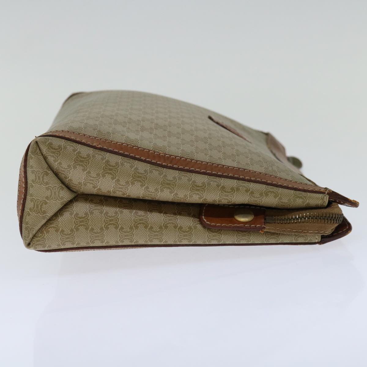Luxury CELINE Macadam Canvas Clutch Bag Beige 68510
