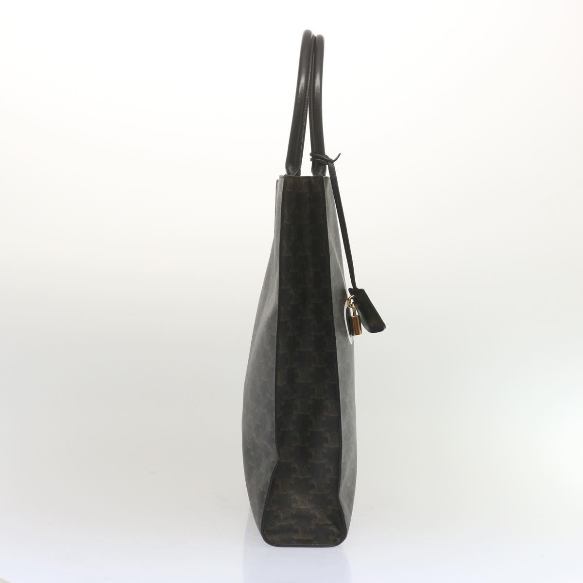 Luxury CELINE Triomphe Vertical Cabas Tote Bag PVC Black 194432 68823A