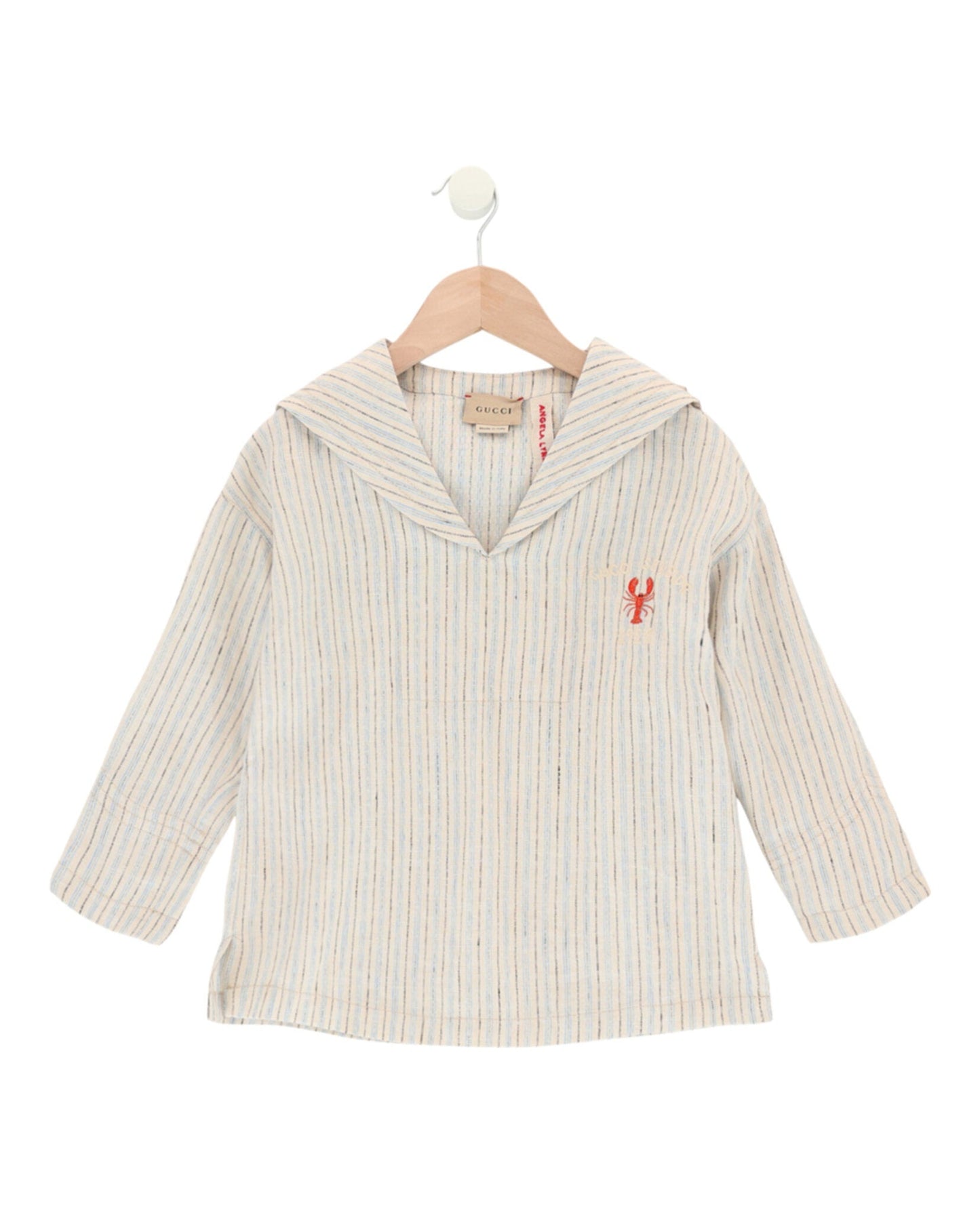Gucci Boys Striped Linen Top
